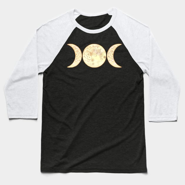 Triple Moon - Golden Baseball T-Shirt by Olooriel